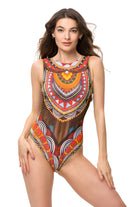 This file presents a concise overview of a sustainable and fashionable smart swimsuit with an Africa print. It's a sleeveless one-piece featuring tan without tan lines technology, catering to individuals with visual impairments or low-bandwidth connections